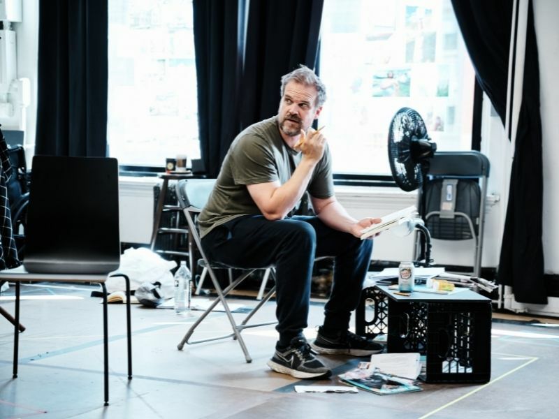 David Harbour (Michael) in Mad House rehearsals. Photo credit Jenny Anderson.