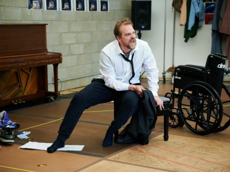 David Harbour (Michael) in Mad House rehearsals. Photo credit Jenny Anderson 1