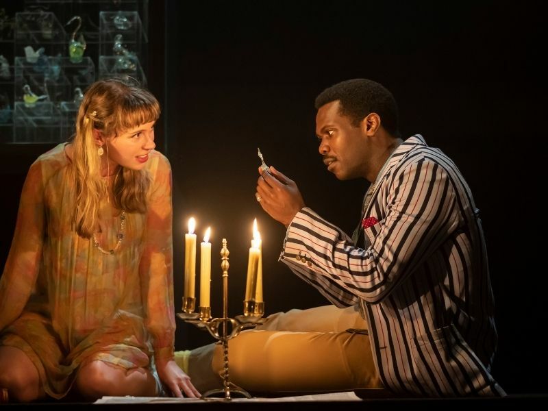 Production image of Lizzie Annis and Victor Alli in The Glass Menagerie | By Johan Persson