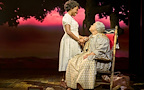 Production image of Aisha Jawando (Tina Turner) and Irene Myrtle Forrester (Tina’s Grandmother) in TINA in London. | Photo by Manuel Harlan