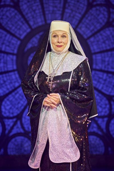 Production image of Jennifer Saunders as Mother Superior in Sister Act The Musical. | Photo by Manuel Harlan