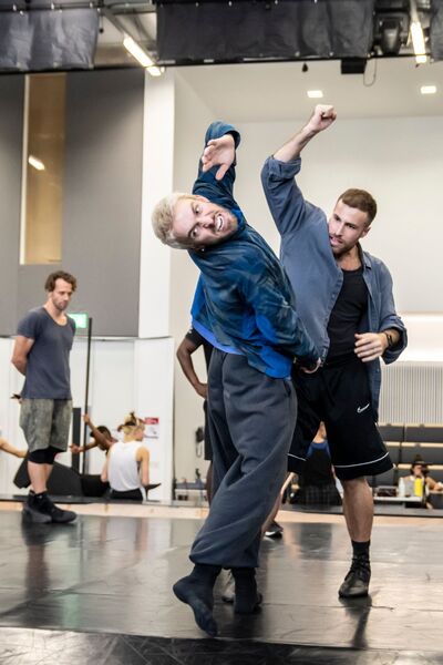 Guillaume Queau (alternate Tommy) in rehearsals. 