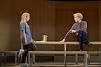 Matilda Tucker (Sami) and Juliet Stevenson (Ruth Wolff) conversing on a bench.