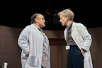 Naomi Wirthner (Hardiman) and Juliet Stevenson (Ruth Wolff) conversing on stage.
