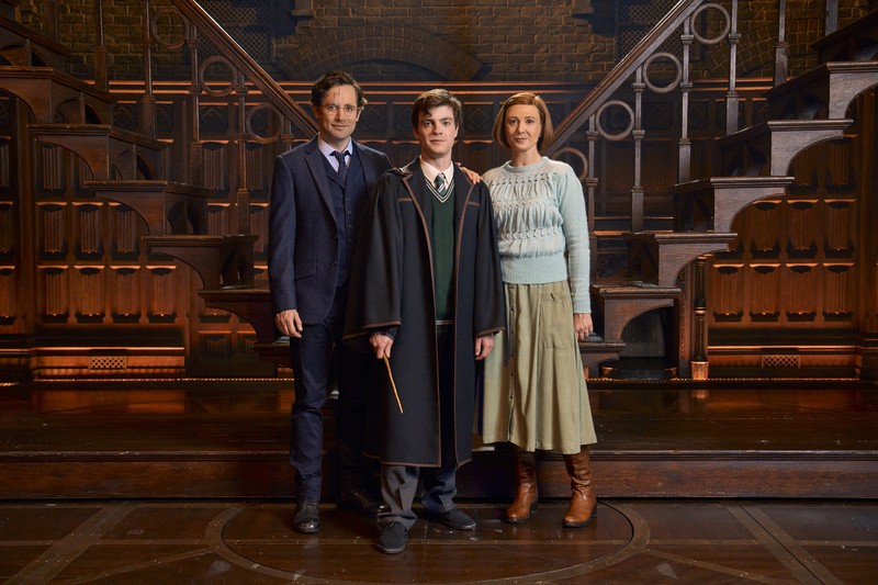 3.	 L-r: Sam Crane (Harry Potter), Thomas Grant (Albus Potter) and Frances Grey (Ginny Potter), photo by Manuel Harlan