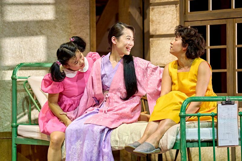 Mei Mac, Haruka Abe and Ami Okumura Jones as Mei, Yasuko and Satsuki in My Neighbour. Photograph by Manuel Harlan (c) RSC with Nippon TV.