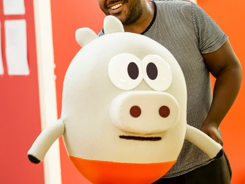 Clarke Joseph-Edwards in rehearsals for Hey Duggee The Live Theatre Show. Photography by Pamela Raith.