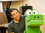 Kaidyn Niall Hinds in rehearsals for Hey Duggee The Live Theatre Show. Photography by Pamela Raith.