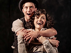 Production image of Frances Mayli-McCann (Bonnie Parker) and Jordan Luke Gage (Clyde Barrow).