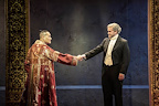 Two males characters shaking hands