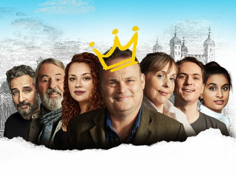 TEXT: Al Murray as King Charles II  Carrie Hope Fletcher, Mel Giedroyc, Aidan McArdle, Neil Morrissey, Joe Thomas, Tanvi Virmani The Royal Event of the Year The Crown Jewels Written by Simon Nye Directed by Sean Foley