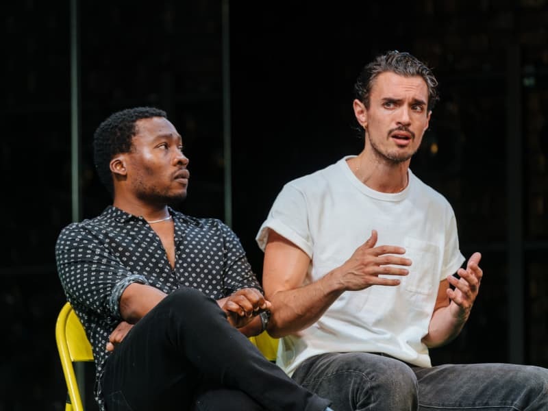 Fisayo Akinade and James Cusati-Moyer in Slave Play