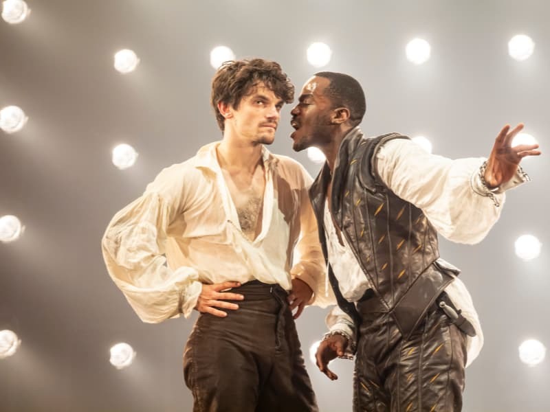 Ncuti Gatwa and Edward Bluemel fight in Born With Teeth