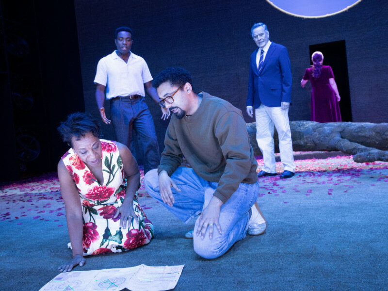 All My Sons production shots starring Bryan Cranston, Marianne Jean-Baptiste and Paapa Essiedu. Photoa by Jan Versweyveld.