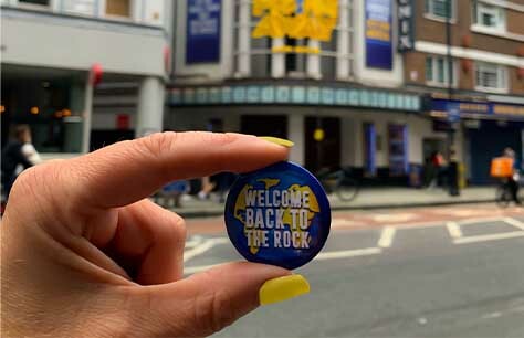Enter our competition for a chance to win a Welcome Back to the Rock pin badge