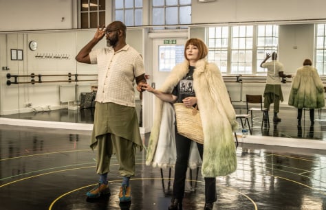 Nicola Roberts in the Hadestown rehearsal room