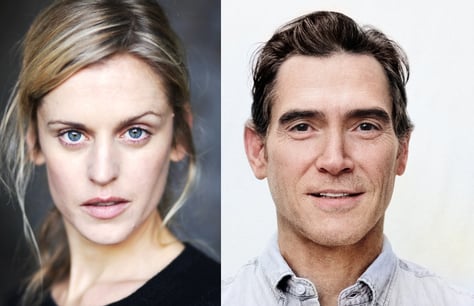 Headshots of Denise Gough and Billy Crudup who will star in High Noon on the West End
