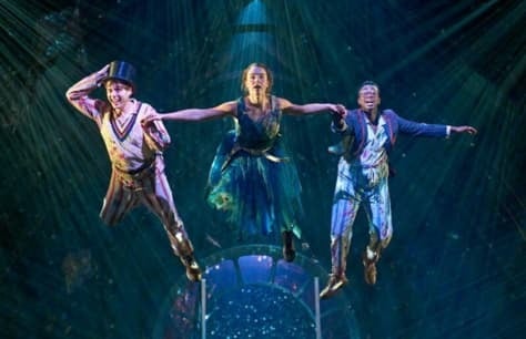 Fred Woodley Evans, Hannah Saxby, and Kwaku Mills in Wendy and Peter Pan