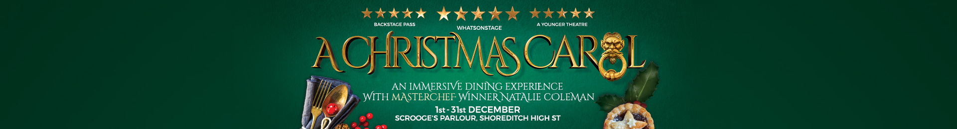 A Christmas Carol with Dinner by Natalie Coleman banner image