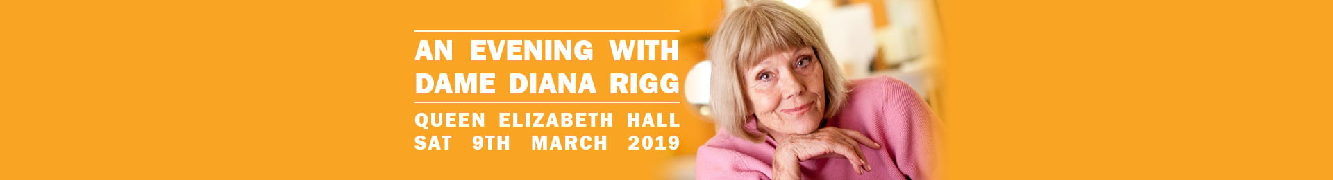 An Evening With Dame Diana Rigg banner image