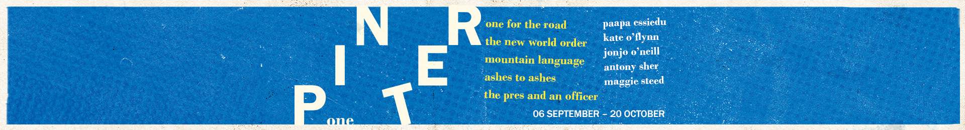 Pinter 1: One For The Road/New World Order/Mountain Language/Ashes to Ashes banner image