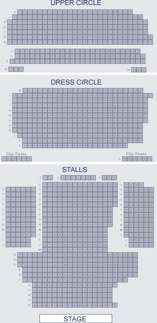 Aldwych Theatre Seating Plan