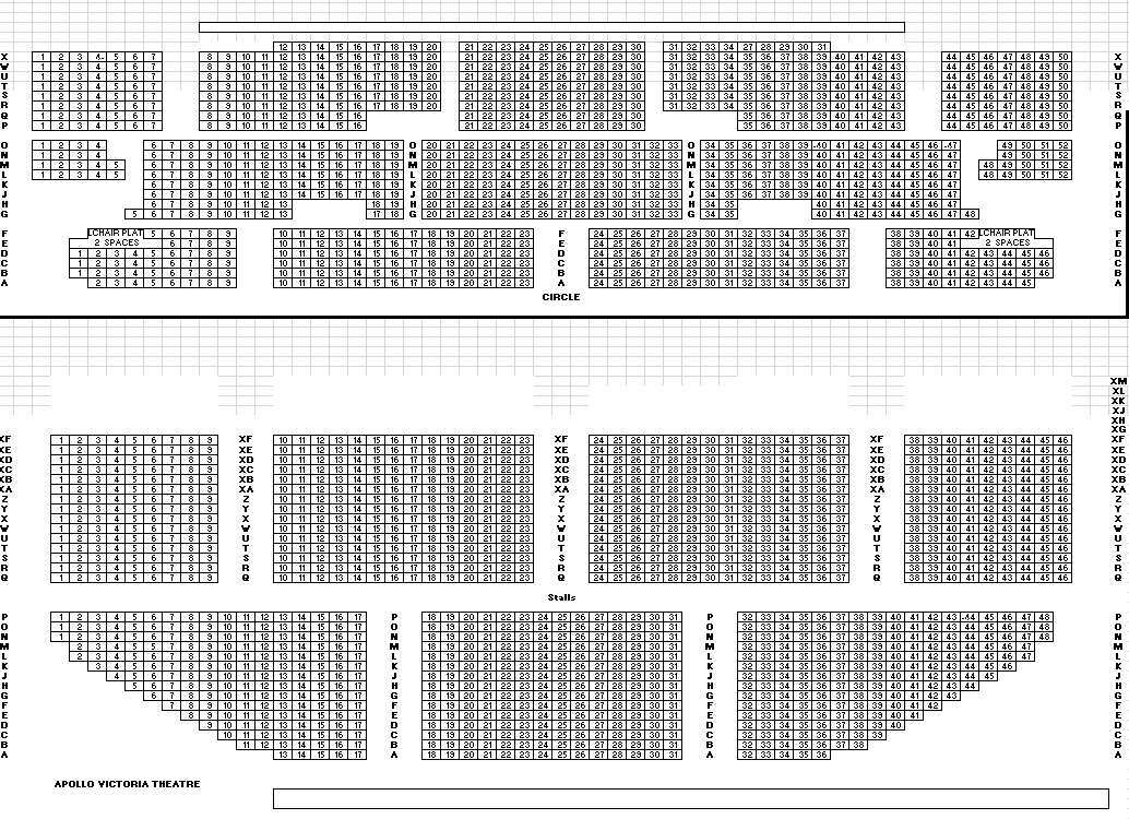 Apollo Victoria Theatre Seating Plan