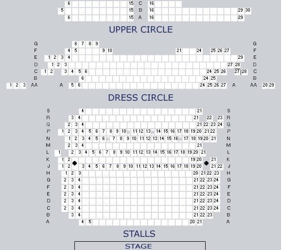 Criterion Theatre Seating Plan