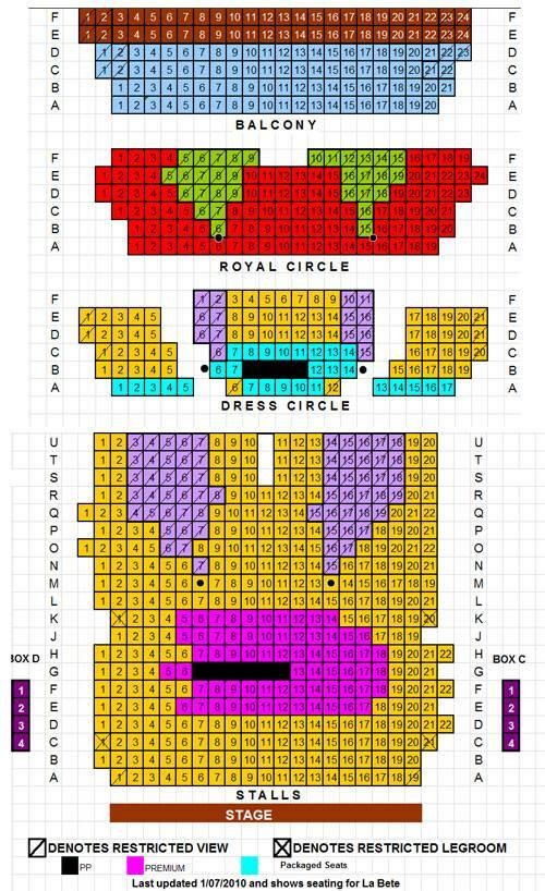 Harold Pinter Theater Seating Chart