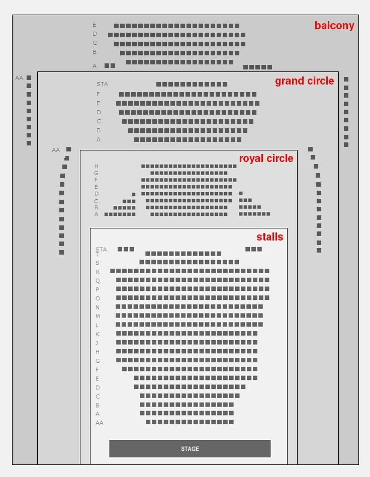 Le Théâtre Noël Coward de Londres : Plan de la Salle en 2024