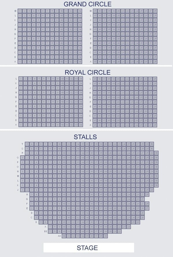 Piccadilly Theatre Seating Plan