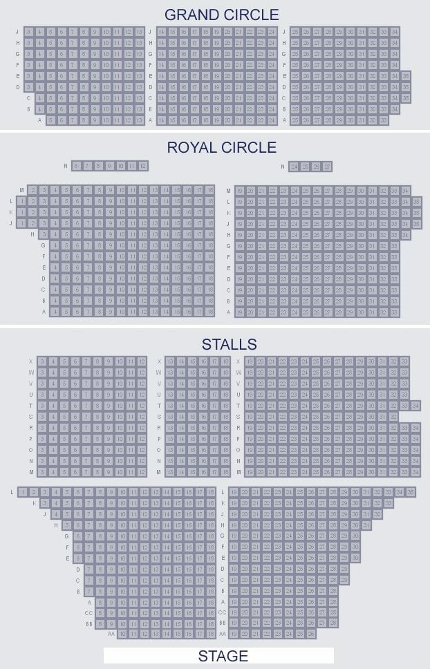 Shaftesbury Theatre Seating Plan