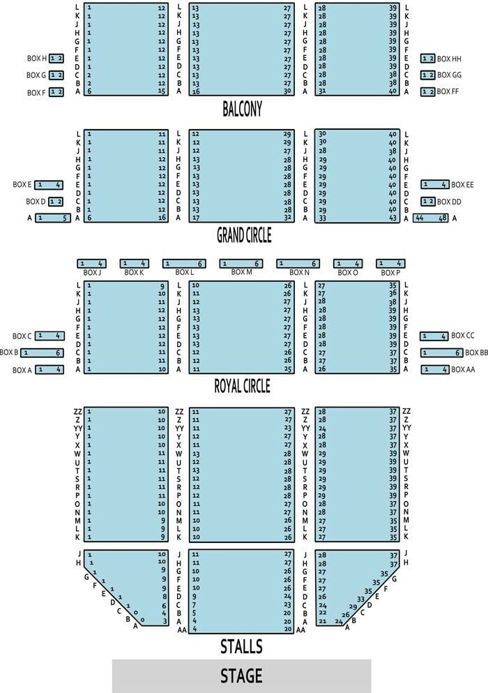 Theatre Royal Drury Lane Seating Plan