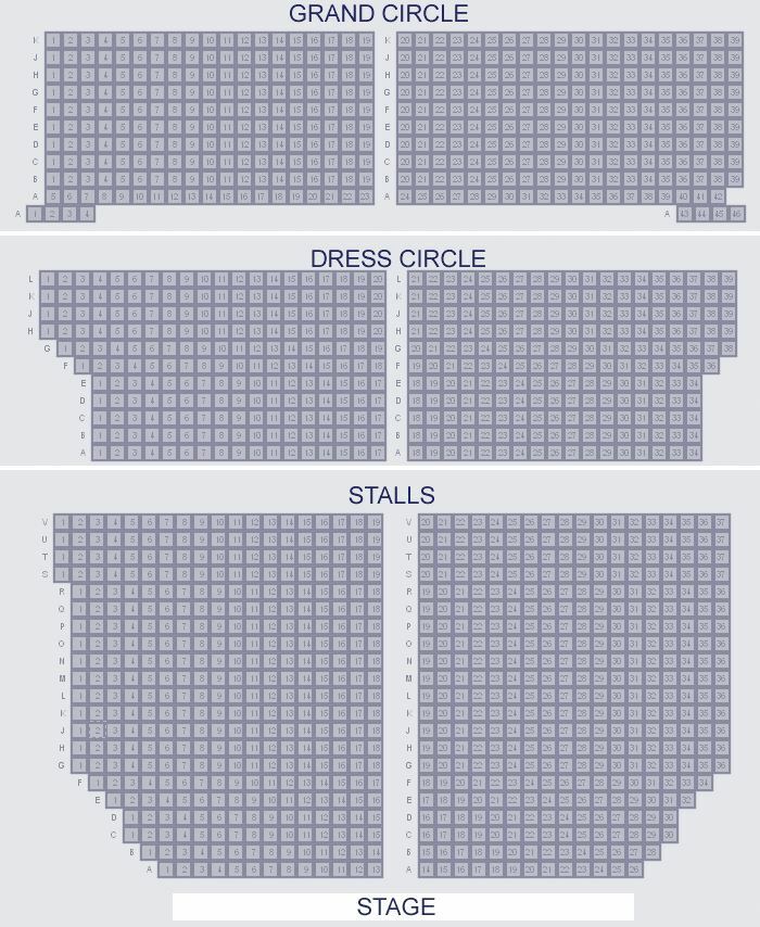 Victoria Palace Theatre Seating Plan